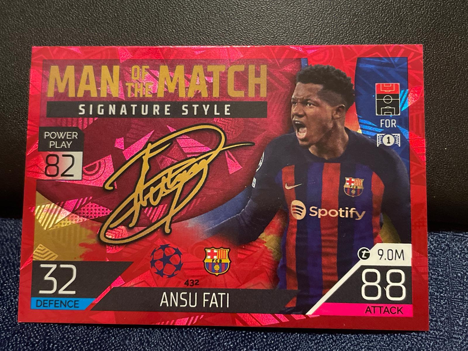 Ansu Fati #432 Soccer Cards 2022 Topps Match Attax UEFA League