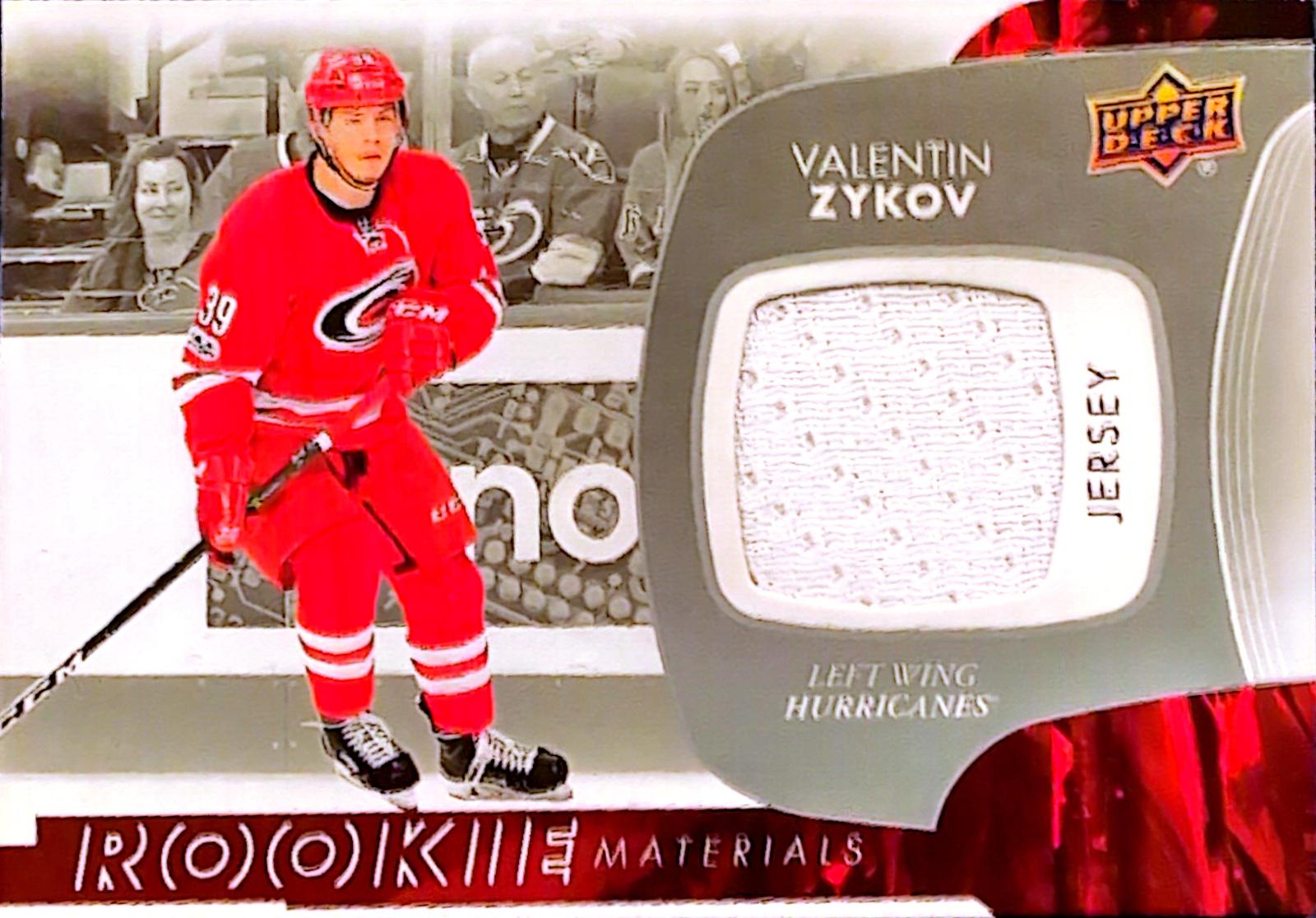 Valentin Zykov #RM-VZ Hockey Cards 2017 Upper Deck Rookie Materials