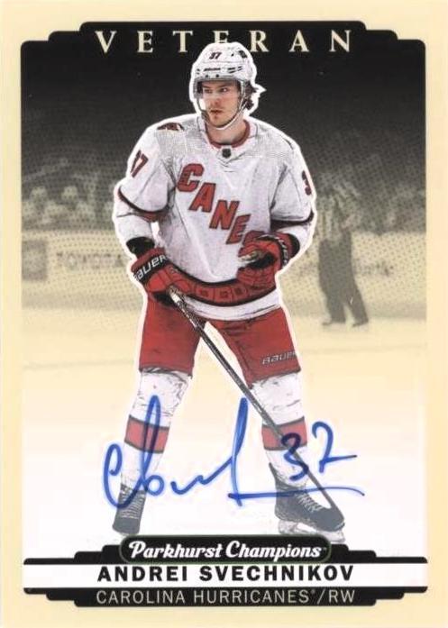 Andrei Svechnikov #183 2022 Parkhurst Champions Autograph Hockey