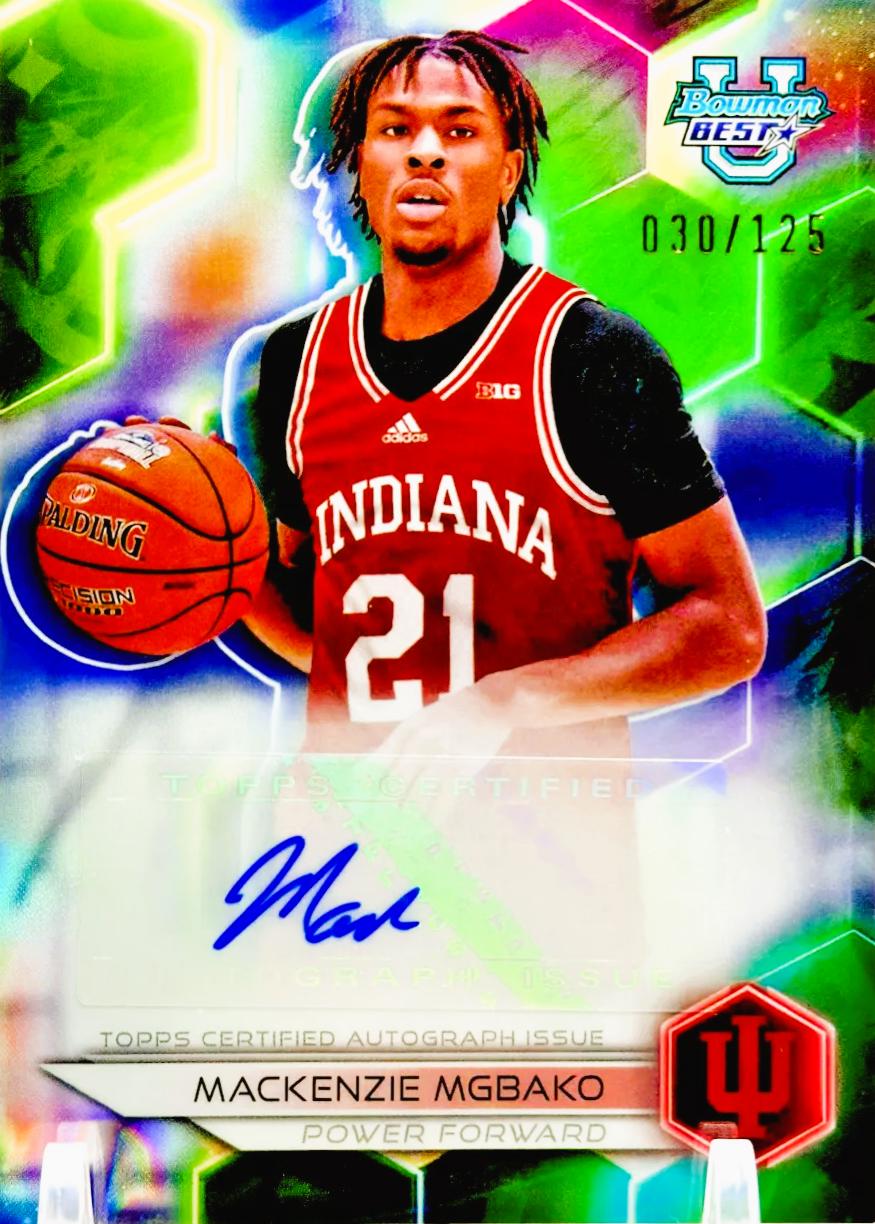 Mackenzie Mgbako #B23-MM 2023 Bowman Best University Best Of 2023 Autographs Basketball