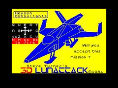 Loading Screen | 3D Lunattack ZX Spectrum