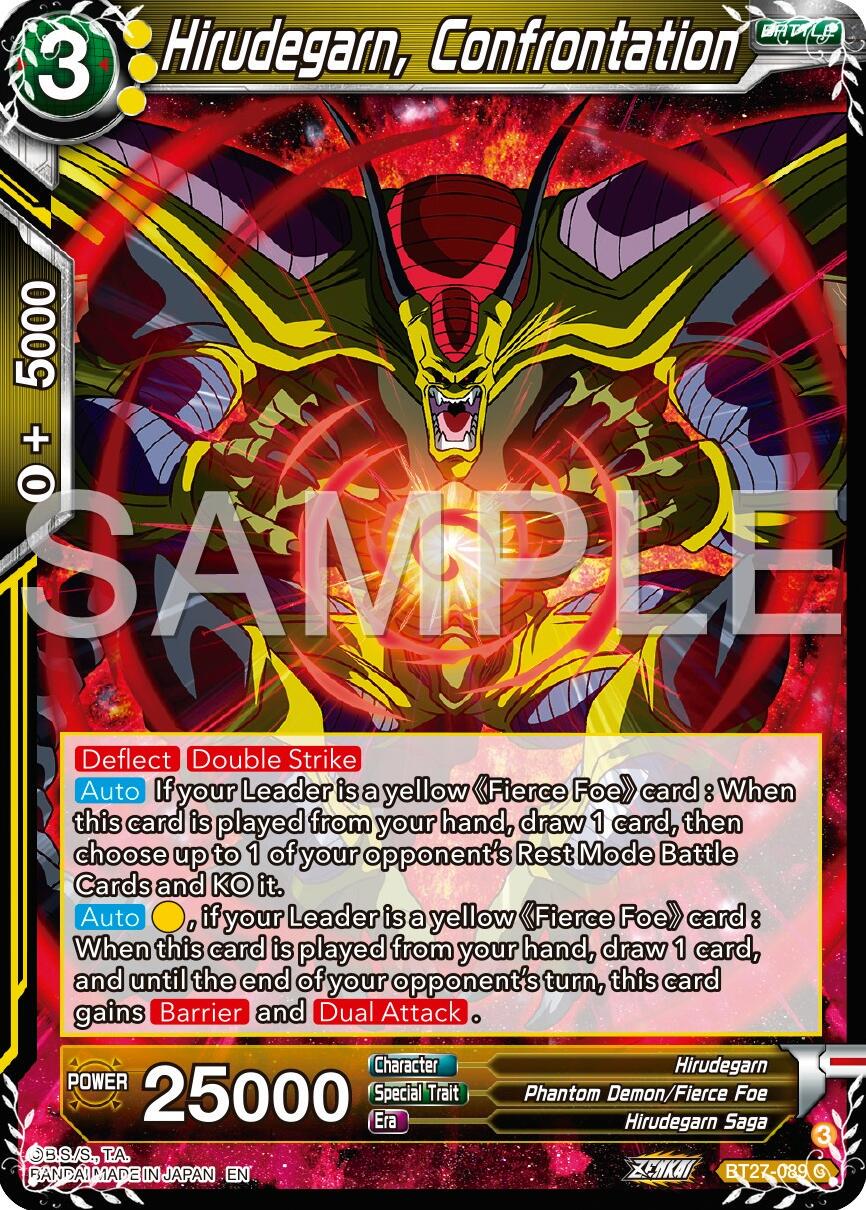 Hirudegarn, Confrontation BT27-089 Dragon Ball Super: History of Z