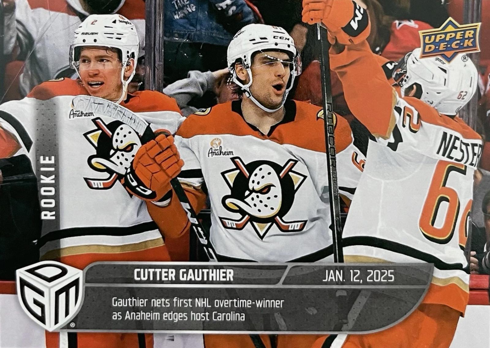 Cutter Gauthier #43 2024 Upper Deck Game Dated Moments Hockey