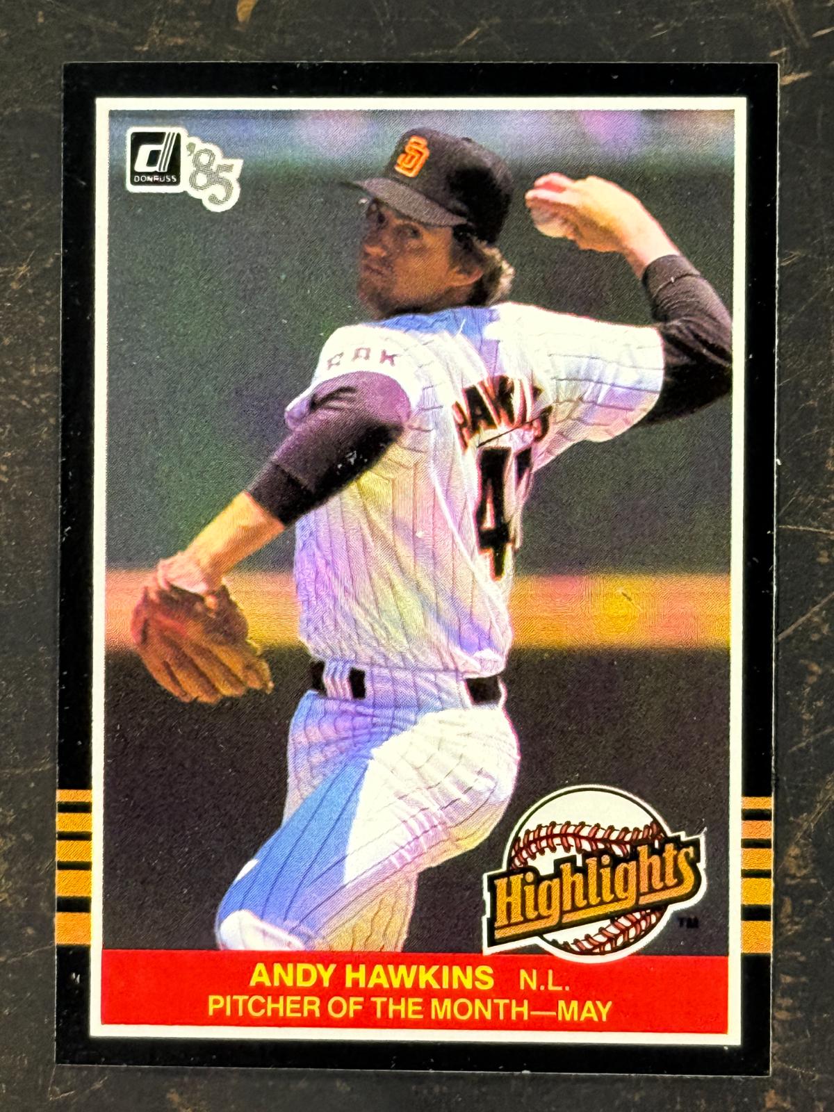 Andy Hawkins #14 1985 Donruss Highlights Baseball