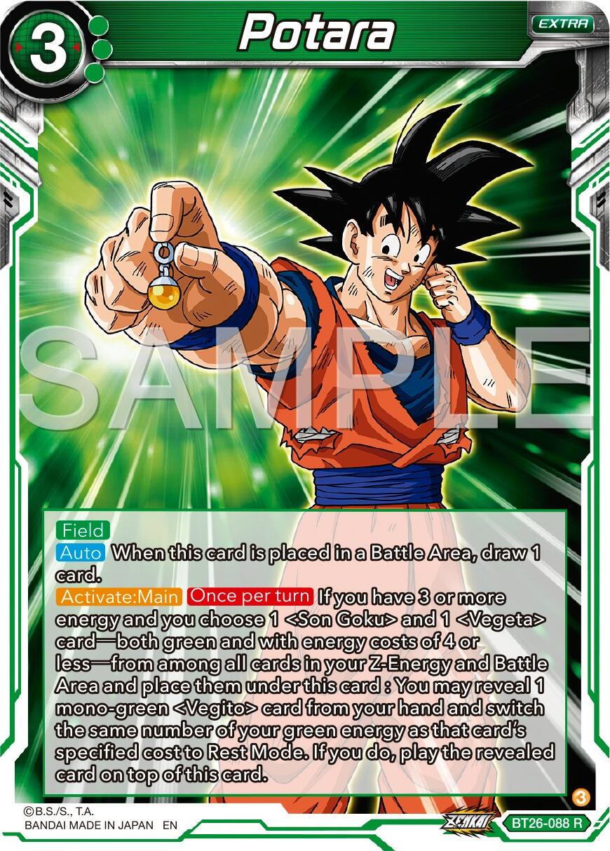 Potara BT26-088 Dragon Ball Super Ultimate Advent