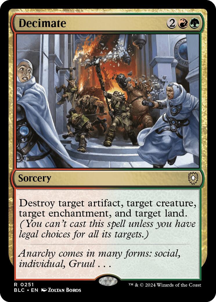 Decimate #251 Magic Bloomburrow Commander