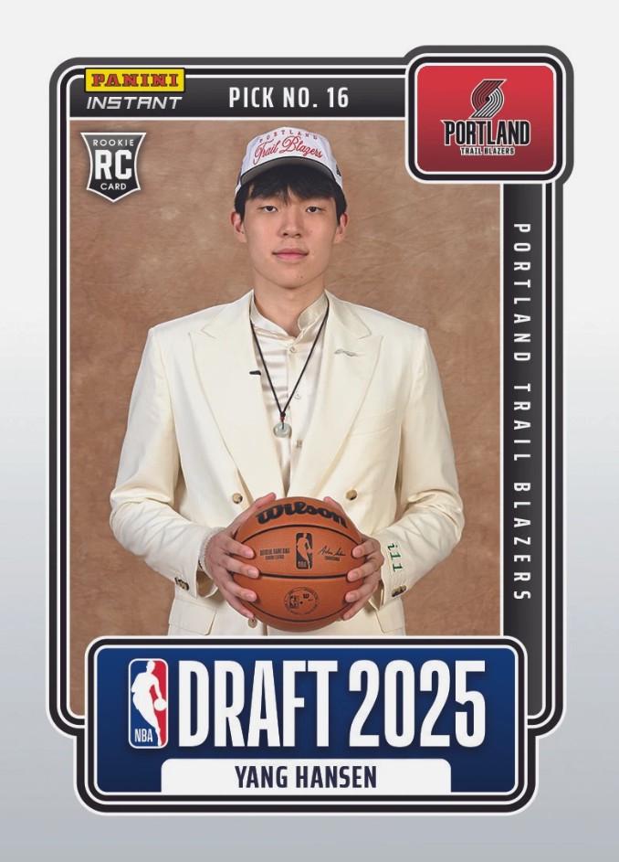 Yang Hansen #NBADN-16 2025 Panini Instant Draft Night Basketball