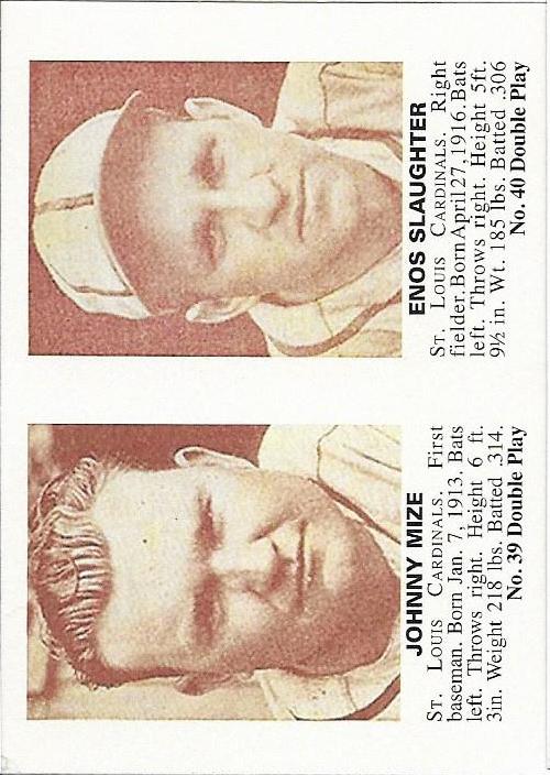 Johnny Mize / Eno Slaughter #CMGR-18 Baseball Cards 2011 Topps Cmg Reprints