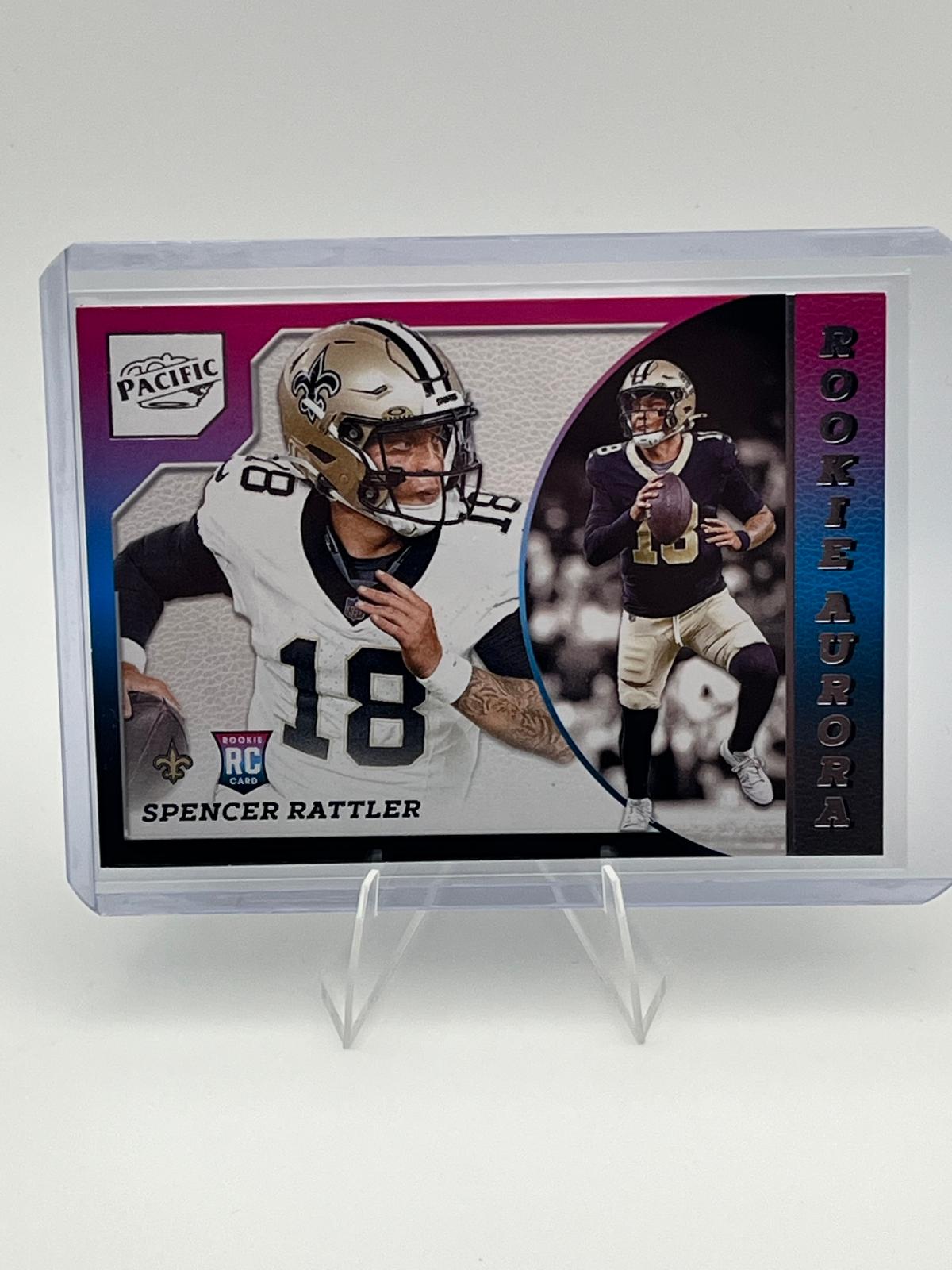 Spencer Rattler #18 Football Cards 2024 Panini Encore Rookie Aurora