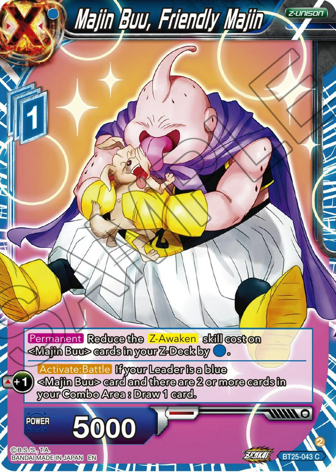 Majin Buu, Friendly Majin BT25-043 Dragon Ball Super Legend of the Dragon Balls