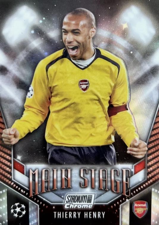 Thierry Henry #MS-TH Soccer Cards 2023 Topps Stadium Club Chrome UEFA Main Stage