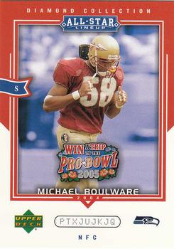 Michael Boulware #AS51 2004 Upper Deck Diamond Collection All Star Lineup Pro Bowl Sweepstakes Football