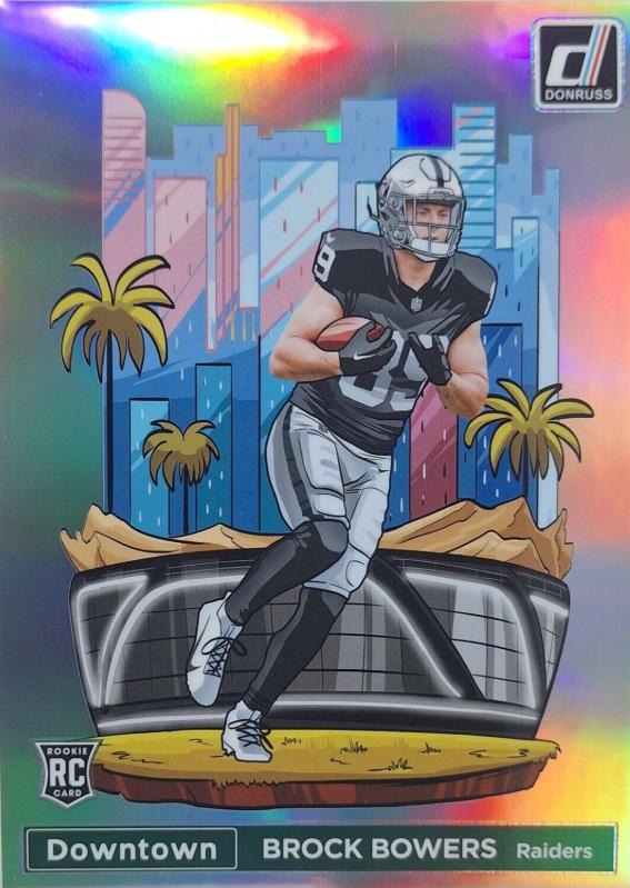 Brock Bowers #17 Football Cards 2024 Panini Donruss Oversized Downtown