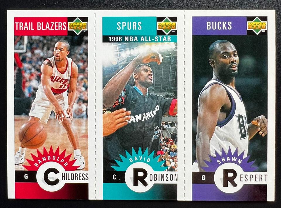 Randolph Childress / David Robinson / Shawn Respert Basketball Cards 1996 Collector's Choice Mini