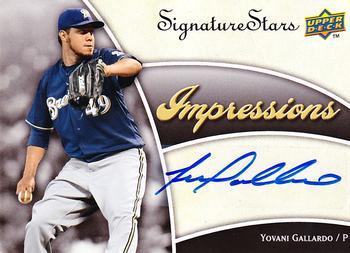 Yovani Gallardo #IMP-YG Baseball Cards 2009 Upper Deck Signature Stars Impressions