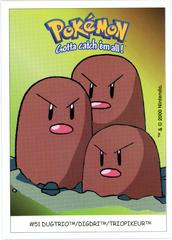 Dugtrio #51 from 2000 Dunkin Boomer Pokémon card set