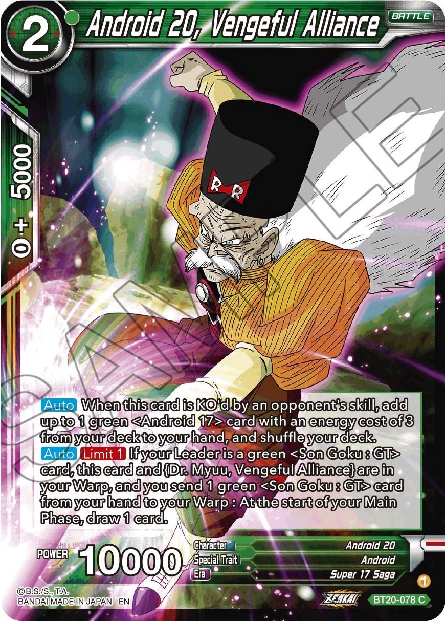 Android 20, Vengeful Alliance BT20-078 Dragon Ball Super Power Absorbed