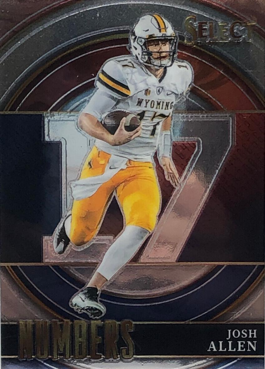 Josh Allen #SNJA Football Cards 2022 Panini Select Draft Picks Numbers