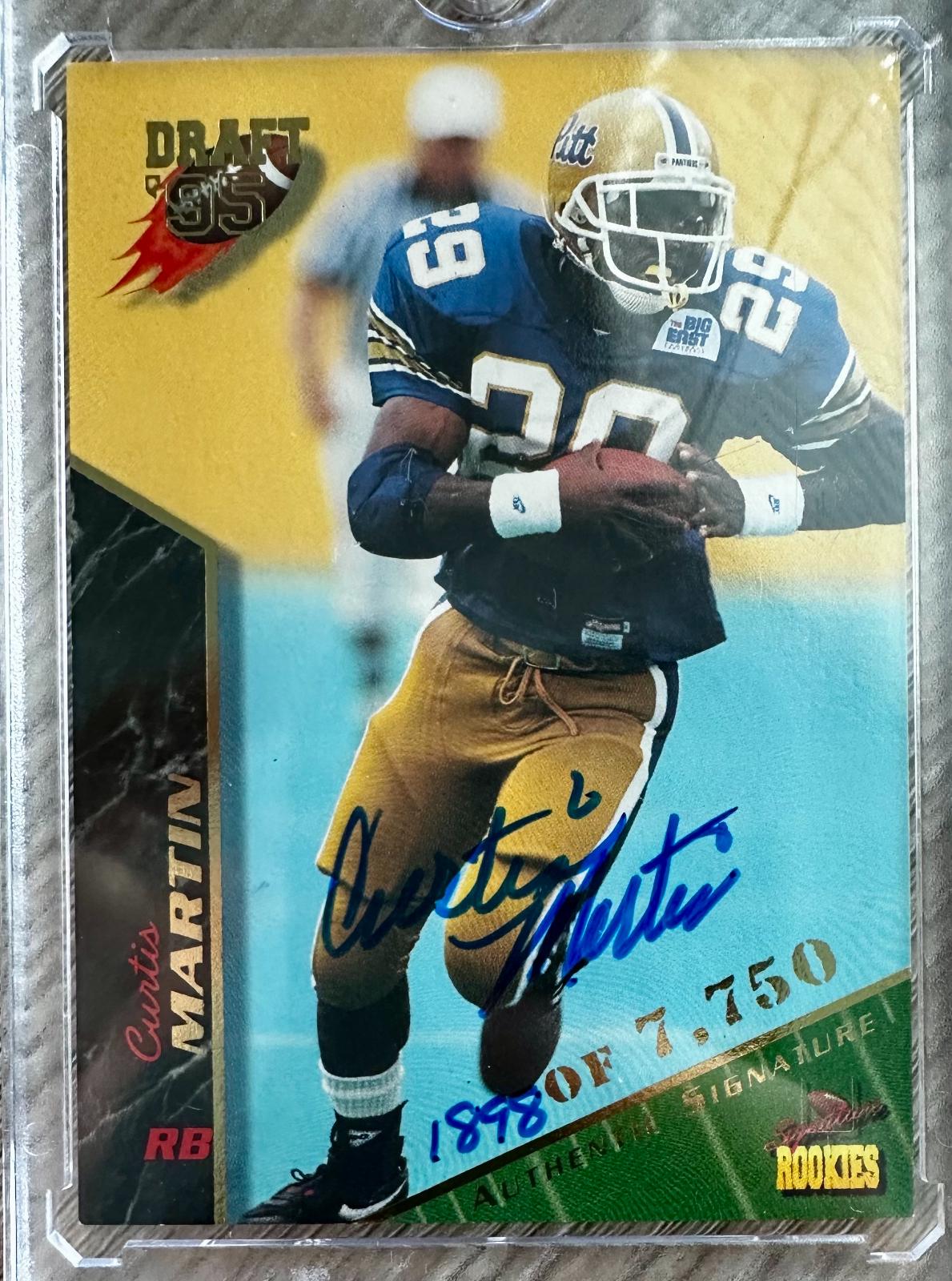 Curtis Martin #49 1995 Signature Rookies Autograph Football