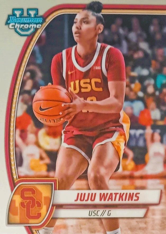 Juju Watkins #37 Basketball Cards 2024 Bowman Chrome University