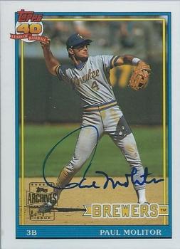 Paul Molitor #FFA-PM 2003 Topps All Time Fan Favorites Archives Autograph Baseball