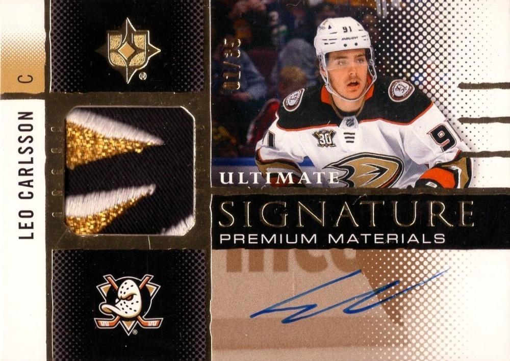 Leo Carlsson #USM-LC 2024 Ultimate Collection Material Signatures Hockey