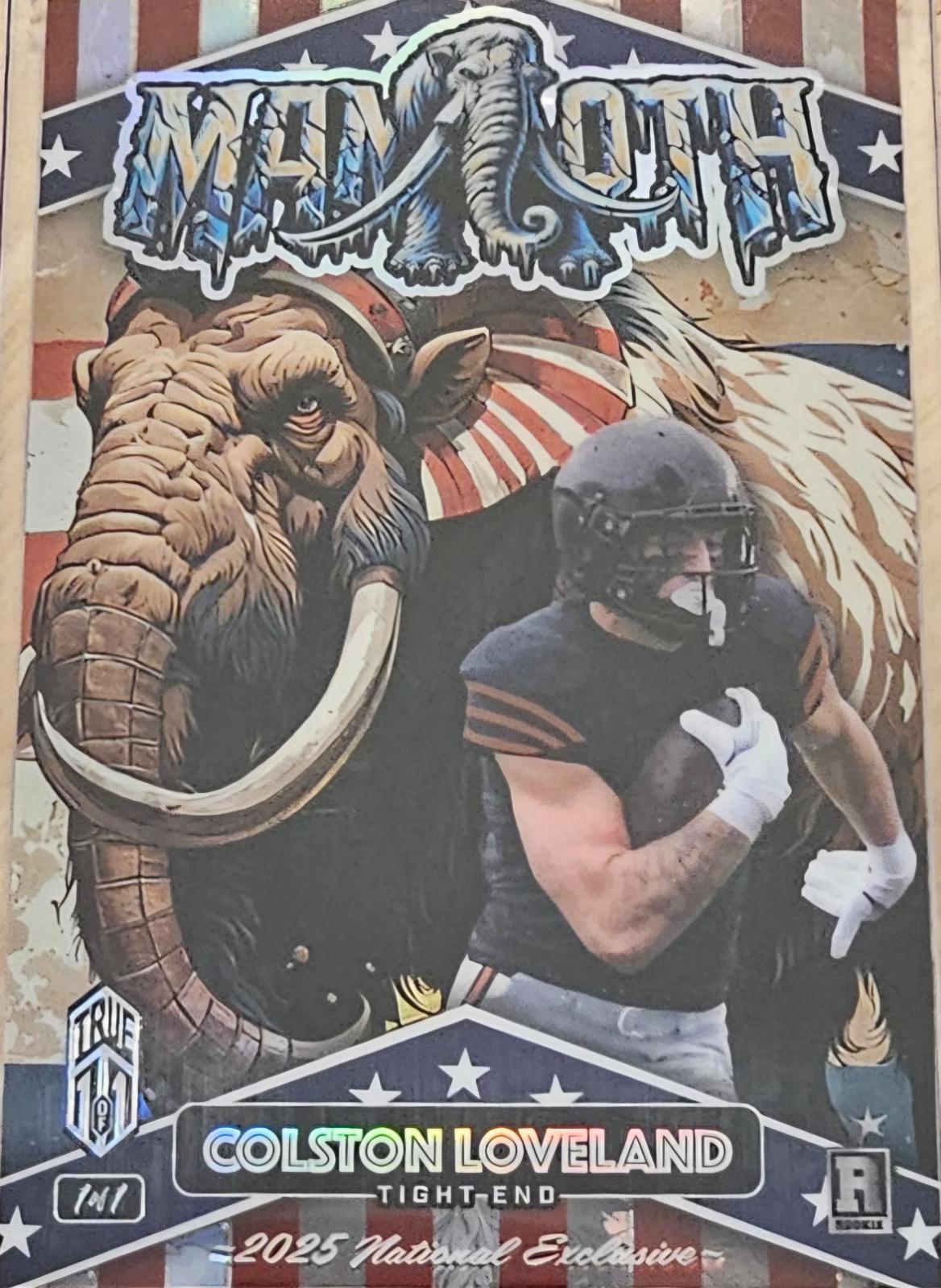 Colston Loveland #DMMTA06-CL 2025 Wild Card Patriotic Mammoths Football