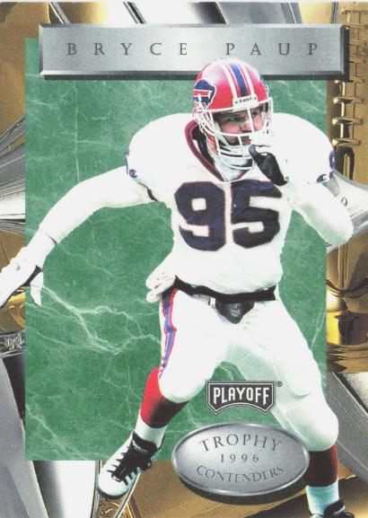 Bryce Paup #95 1996 Playoff Trophy Contenders Football