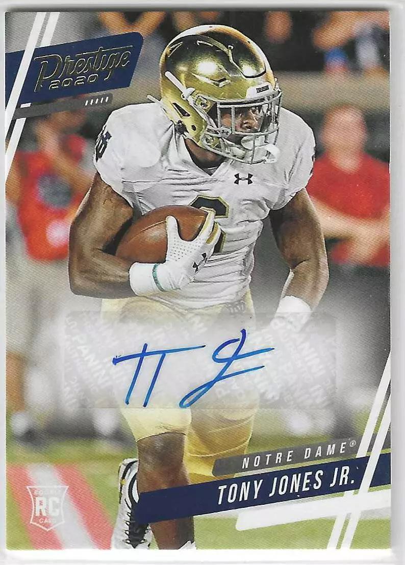 Tony Jones Jr #22 Football Cards 2020 Panini Chronicles Draft Picks Prestige Signatures