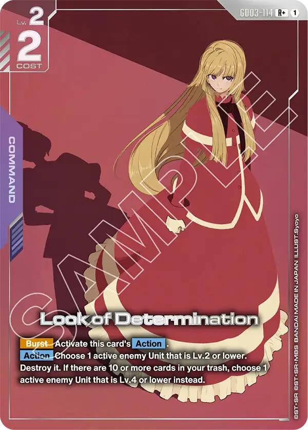 レア☆DETERMINATIONS☆☆full of determination Look of Determination [R+ Holo] #GD03-114 Prices | Gundam Steel
