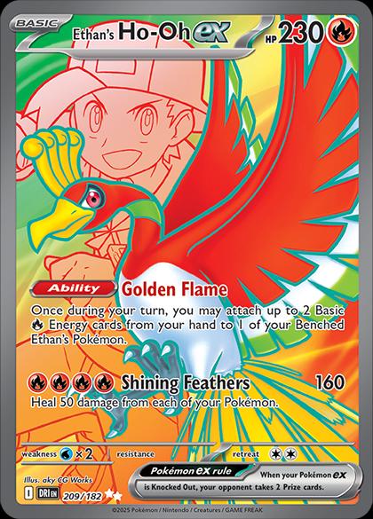 Ethan's Ho-Oh ex #209 Pokemon Destined Rivals