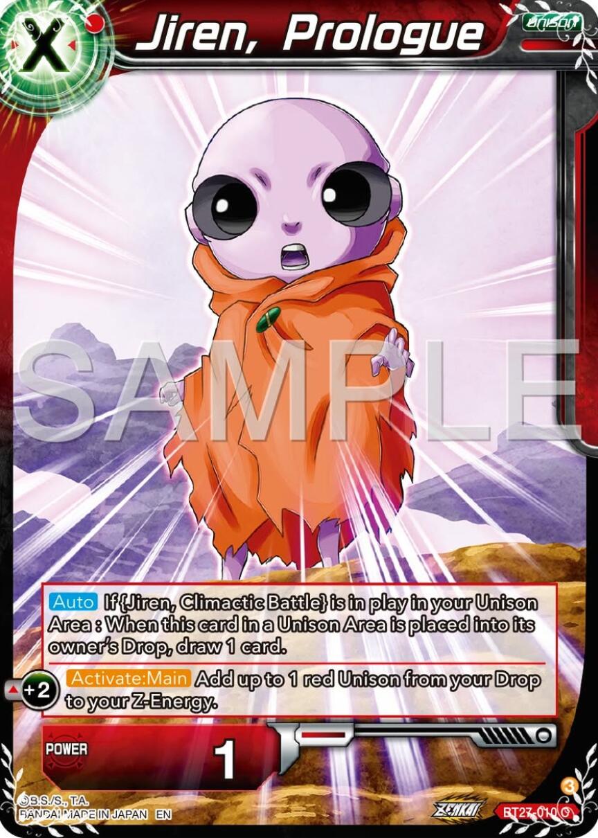 Jiren, Prologue BT27-010 Dragon Ball Super: History of Z