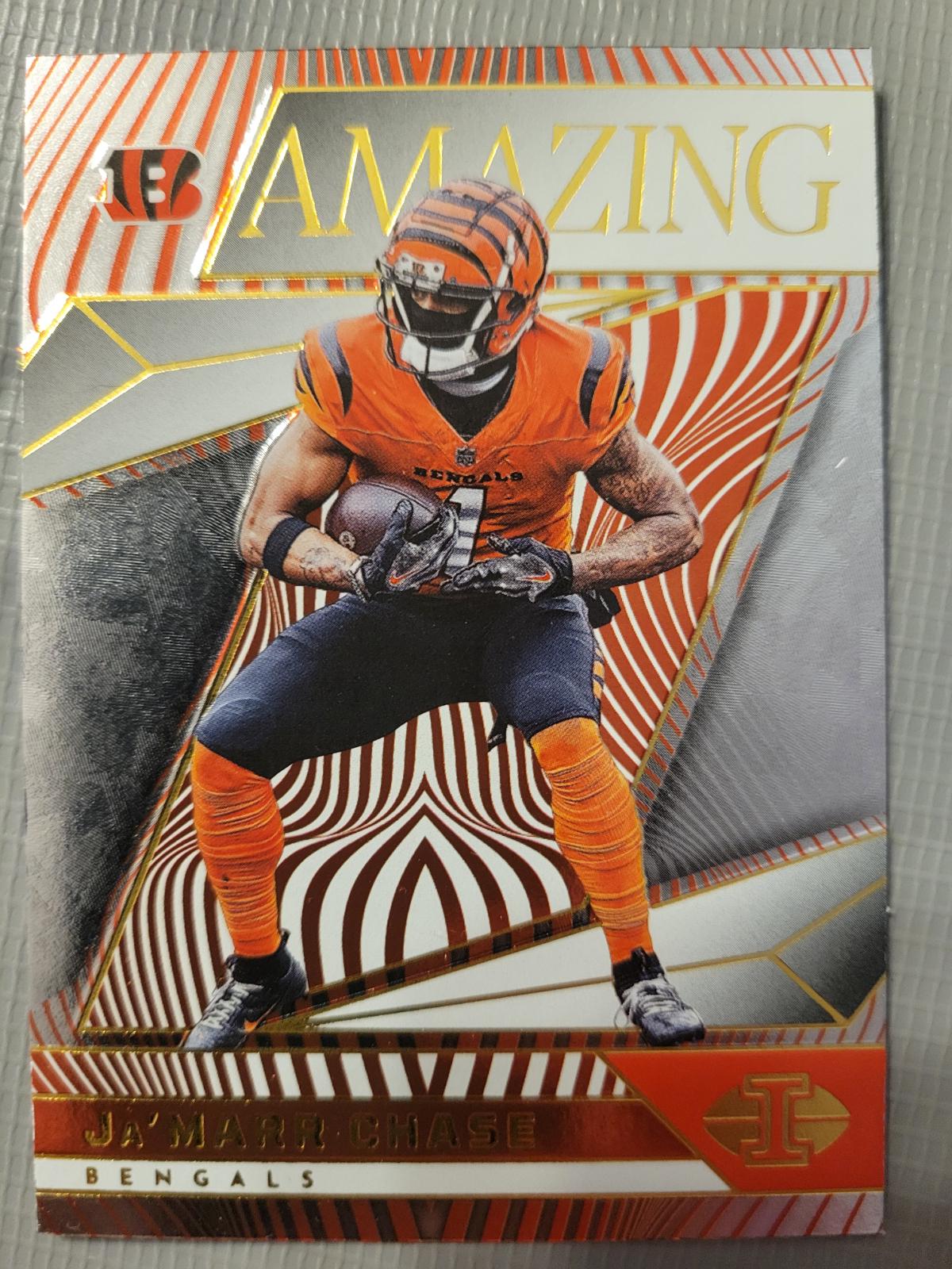 Ja'Marr Chase #17 Football Cards 2024 Panini Illusions Amazing