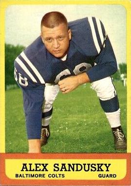 Alex Sandusky #6 Football Cards 1963 Topps