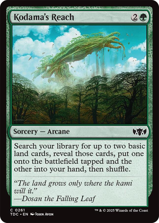 Kodama's Reach #261 Magic Tarkir: Dragonstorm Commander