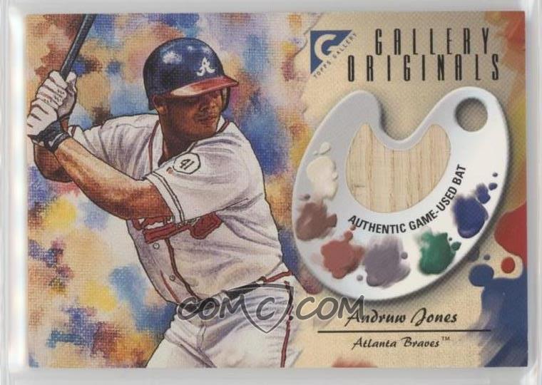 Andruw Jones #GO-AJ Baseball Cards 2002 Topps Gallery Originals Bat