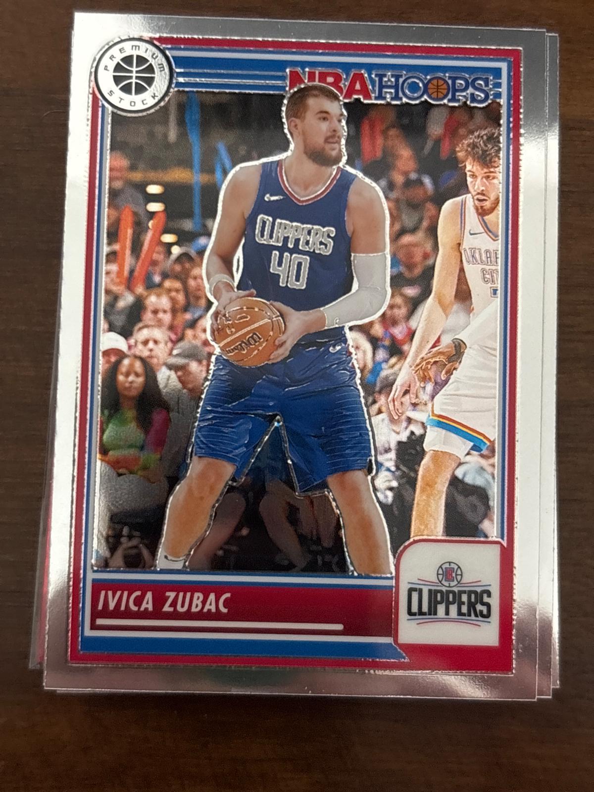 Ivica Zubac #7 Basketball Cards 2023 Panini Hoops Premium Stock