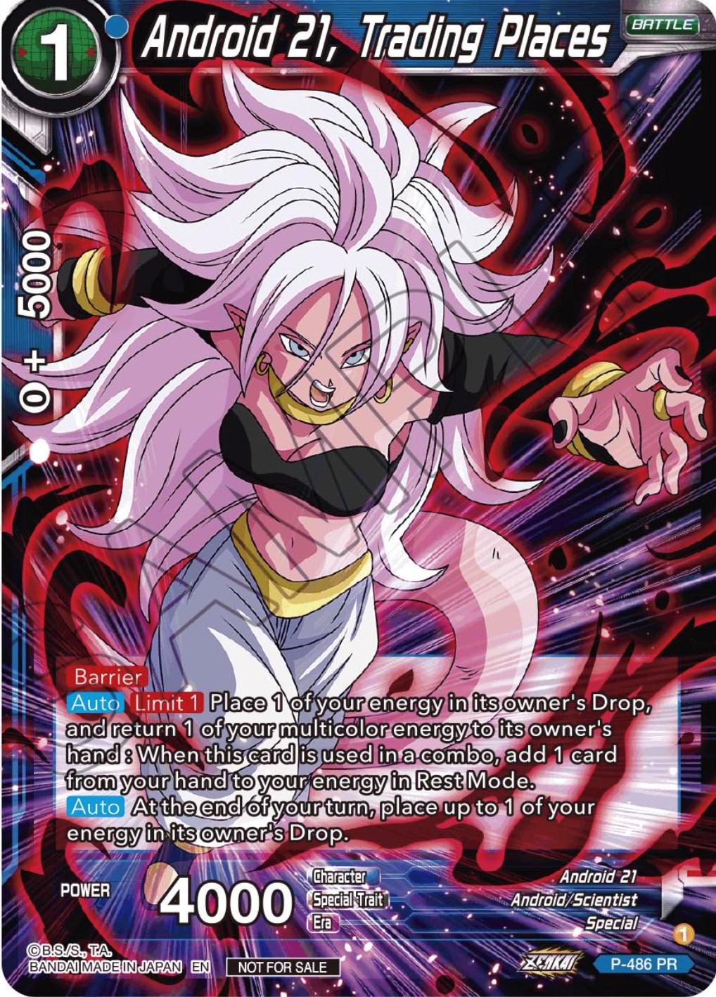 Android 21, Trading Places P-486 Dragon Ball Super Divine Multiverse Release Promos