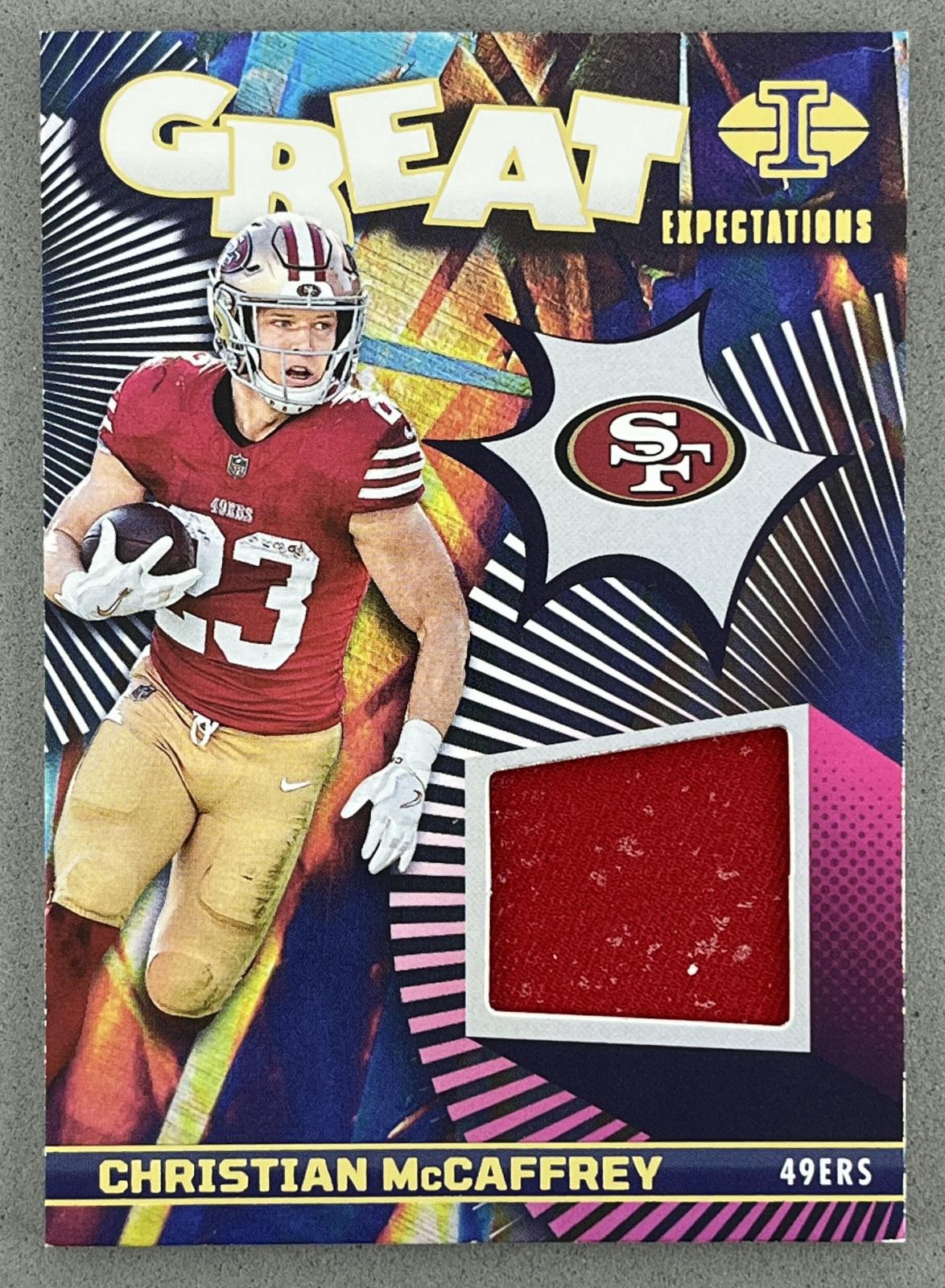 Christian McCaffrey #GE-CMY Football Cards 2024 Panini Illusions Great Expectations
