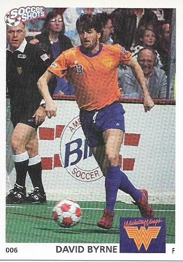 David Byrne #6 Soccer Cards 1991 Soccer Shots MSL