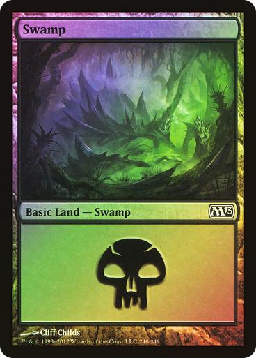 Tap to enlarge Swamp – Foil, Magic Core Set 2013