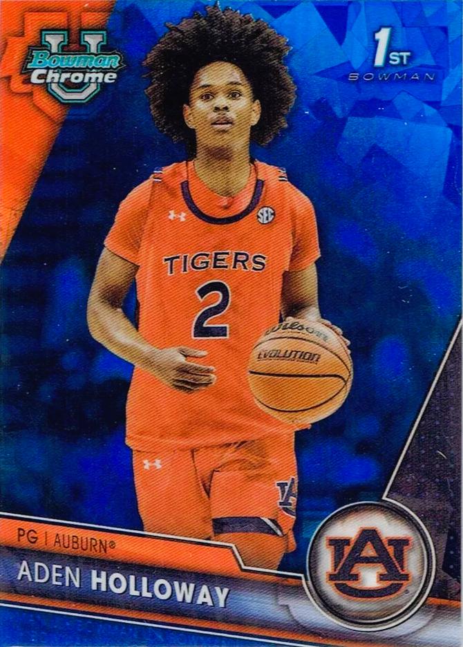 Aden Holloway #10 2023 Bowman Chrome University Sapphire Basketball