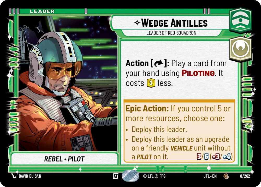 Wedge Antilles - Leader of Red Squadron #8 Star Wars Unlimited: Jump to Lightspeed