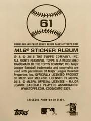 Rear | Trevor Bauer Baseball Cards 2015 Topps Sticker