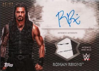 Roman Reigns #UAR-RR Wrestling Cards 2015 Topps WWE Undisputed Autograph Relics
