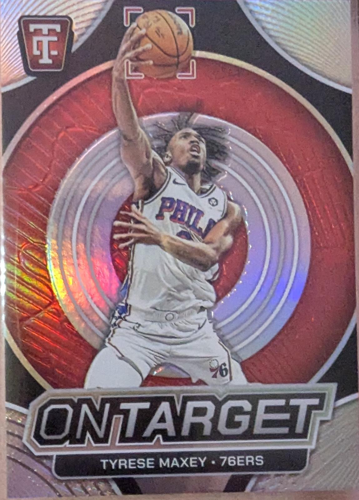 Tyrese Maxey #3 Basketball Cards 2024 Panini Totally Certified On Target