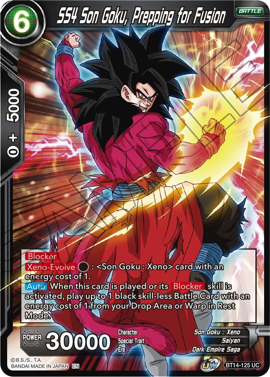 SS4 Son Goku, Prepping for Fusion BT14-125 Dragon Ball Super Cross Spirits