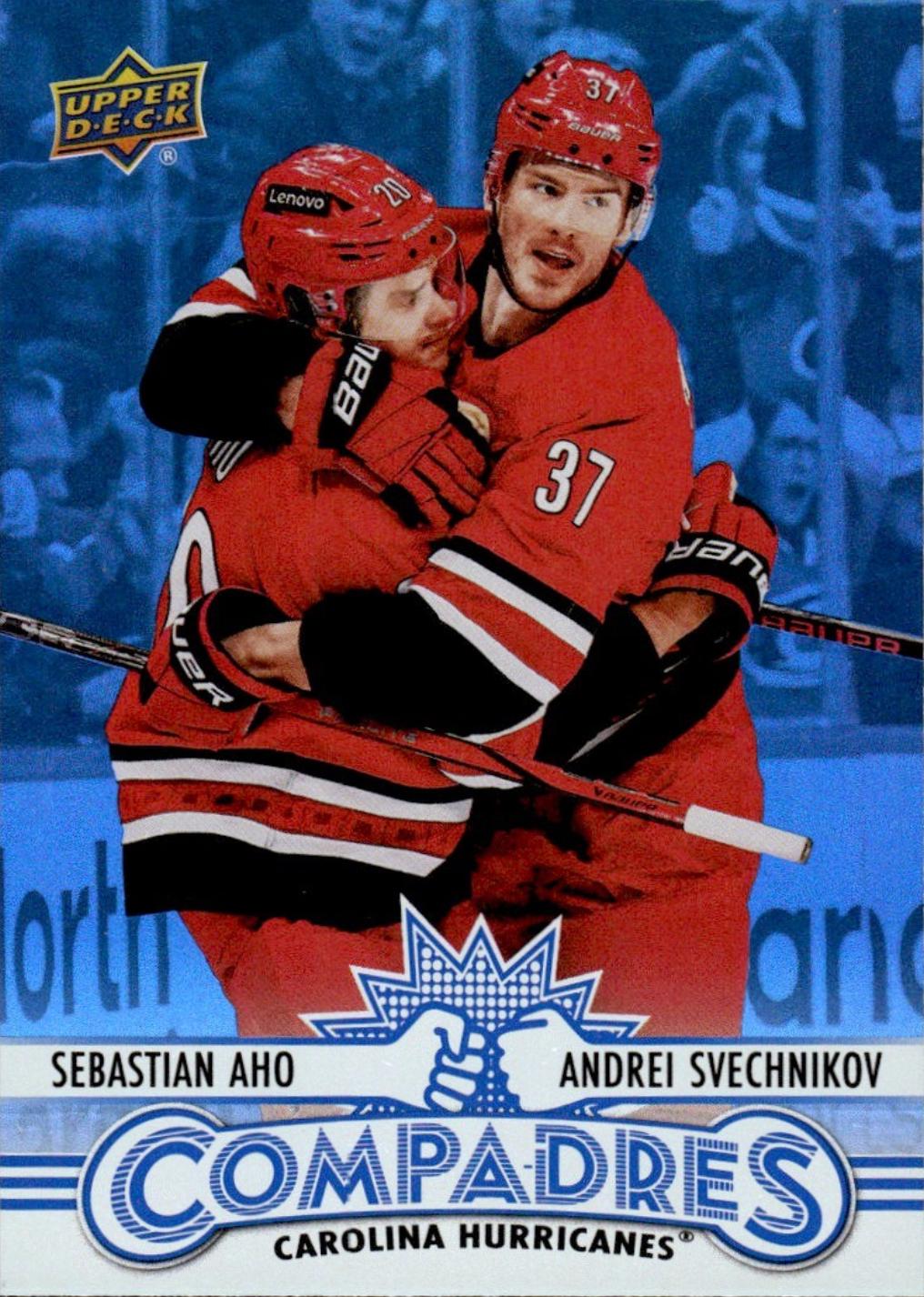 2025 Upper Deck Compadres Sebastian Aho/Andrei Svechnikov #CM-9 card