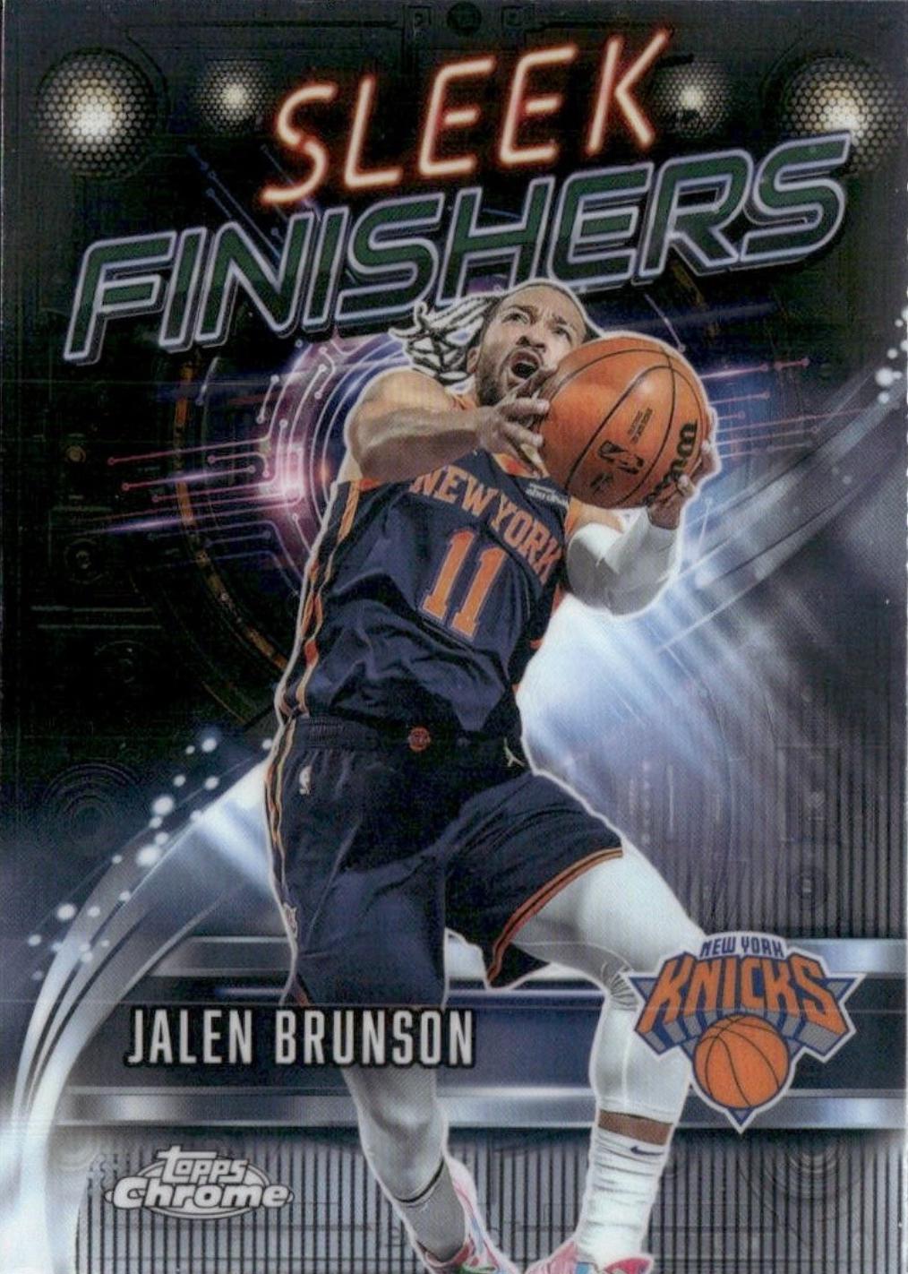 2025 Topps Chrome Sleek Finishers Jalen Brunson #SF-11 card