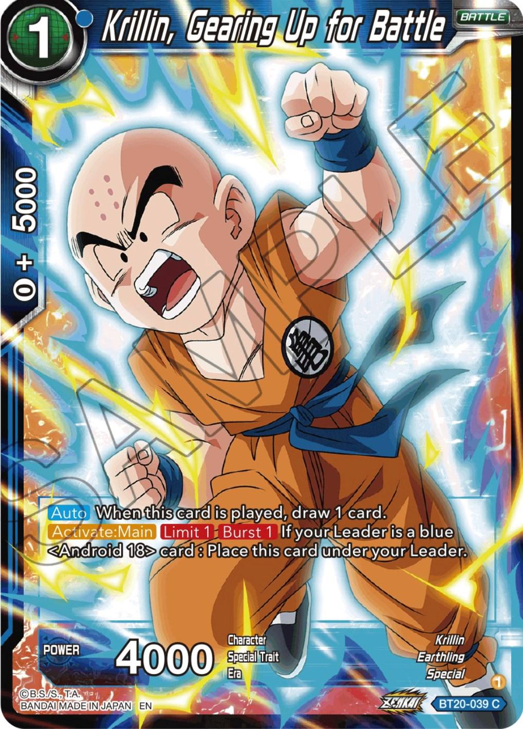 Krillin, Gearing Up for Battle BT20-039 Dragon Ball Super Power Absorbed